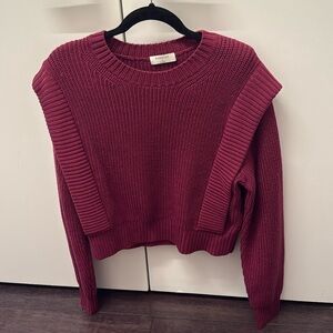 Aritzia magenta merino wool sweater S